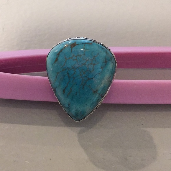 Fashion Jewelry Jewelry - Handmade turquoise ring size 8